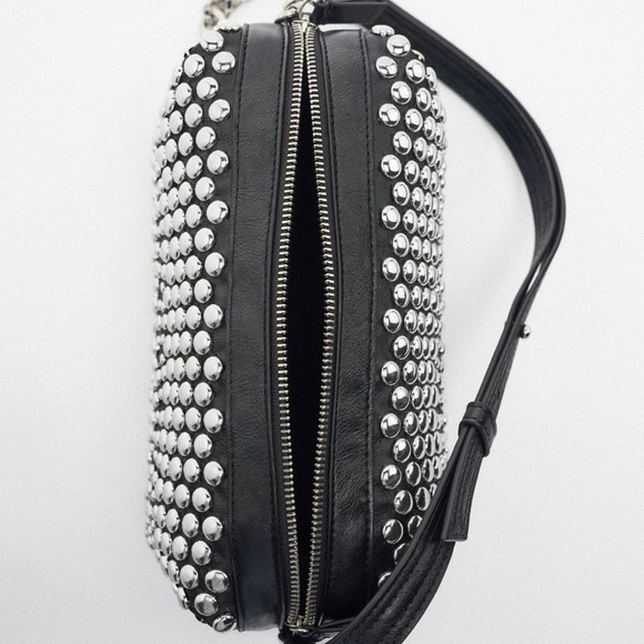 STUDDED ROCKER SHOULDER BAG - Picture 6 of 9